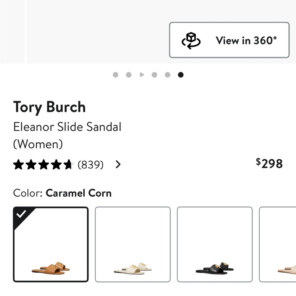 Tory Burch Gold Brown Sandals - Picture 4 of 5